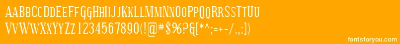 Sfcovingtonsccond Font – White Fonts on Orange Background