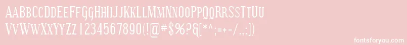 Шрифт Sfcovingtonsccond – белые шрифты на розовом фоне
