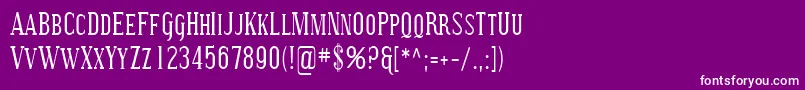 フォントSfcovingtonsccond – 紫の背景に白い文字