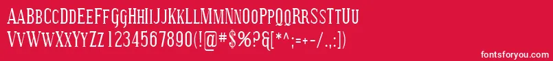 Sfcovingtonsccond Font – White Fonts on Red Background