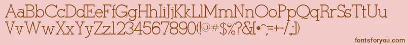 Pcgoodie-fontti – ruskeat fontit vaaleanpunaisella taustalla