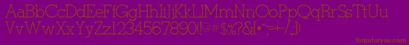 Pcgoodie Font – Brown Fonts on Purple Background