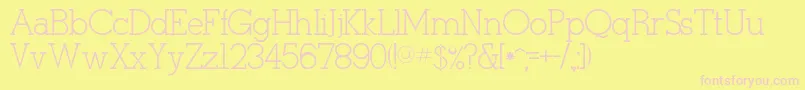 Pcgoodie Font – Pink Fonts on Yellow Background
