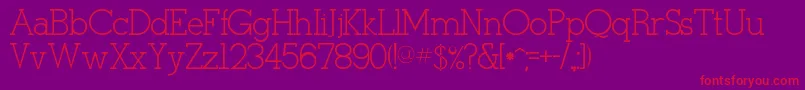 Pcgoodie Font – Red Fonts on Purple Background