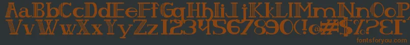 PeixesESubpeixes-Schriftart – Braune Schriften auf schwarzem Hintergrund