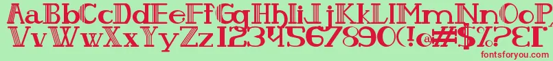 PeixesESubpeixes Font – Red Fonts on Green Background