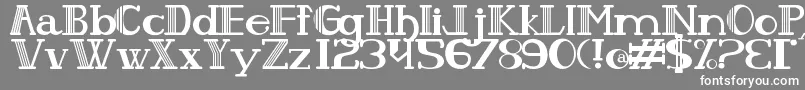 フォントPeixesESubpeixes – 灰色の背景に白い文字