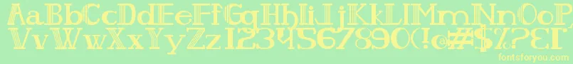 PeixesESubpeixes Font – Yellow Fonts on Green Background