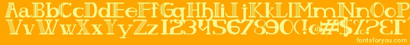 PeixesESubpeixes Font – Yellow Fonts on Orange Background