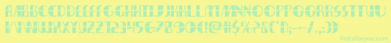 Nathanbrazillaser Font – Green Fonts on Yellow Background