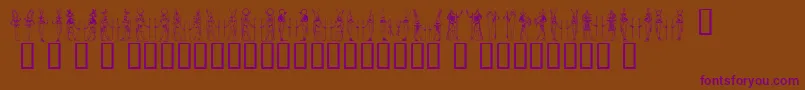 Deities Font – Purple Fonts on Brown Background