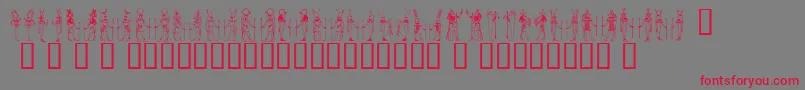 Deities Font – Red Fonts on Gray Background