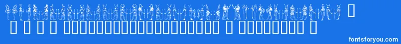Deities Font – White Fonts on Blue Background