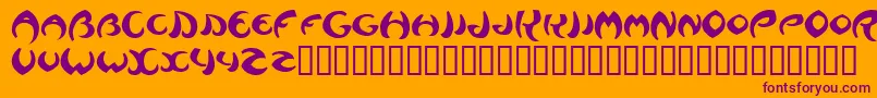 Waziri Font – Purple Fonts on Orange Background