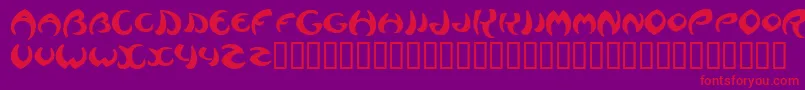 Waziri Font – Red Fonts on Purple Background