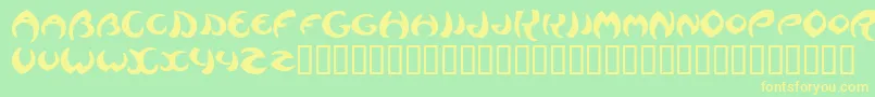 Waziri Font – Yellow Fonts on Green Background