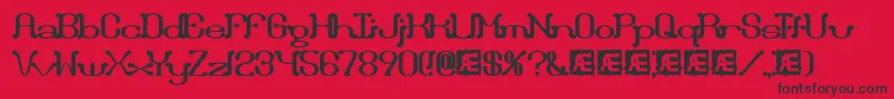 Draggleo Font – Black Fonts on Red Background