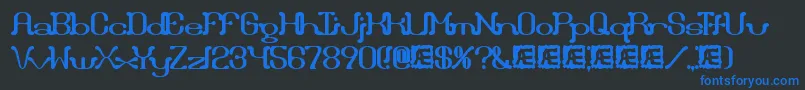 Draggleo Font – Blue Fonts on Black Background