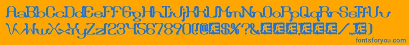 Draggleo Font – Blue Fonts on Orange Background