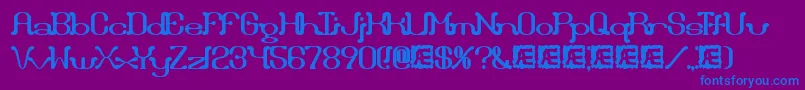 Draggleo Font – Blue Fonts on Purple Background