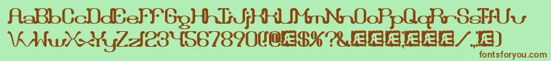 Draggleo-fontti – ruskeat fontit vihreällä taustalla