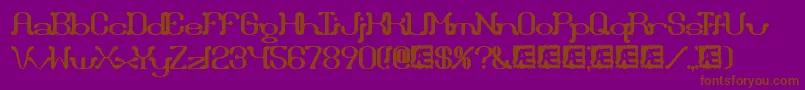 フォントDraggleo – 紫色の背景に茶色のフォント