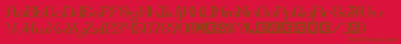 Police Draggleo – polices brunes sur fond rouge