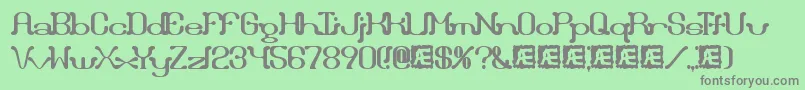 フォントDraggleo – 緑の背景に灰色の文字