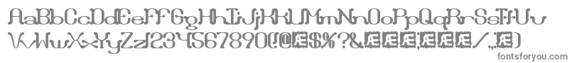 フォントDraggleo – 白い背景に灰色の文字
