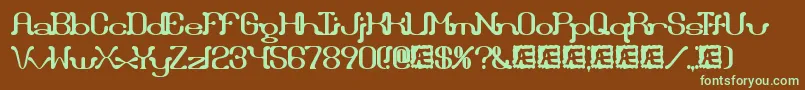 Шрифт Draggleo – зелёные шрифты на коричневом фоне