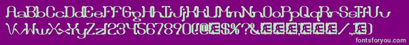 Draggleo Font – Green Fonts on Purple Background