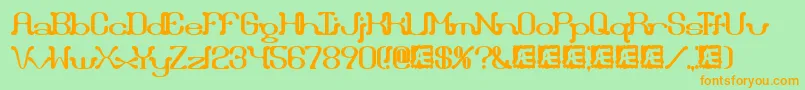 Draggleo Font – Orange Fonts on Green Background