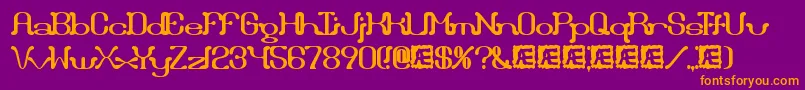 Draggleo Font – Orange Fonts on Purple Background