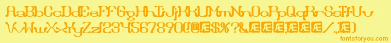 Draggleo Font – Orange Fonts on Yellow Background