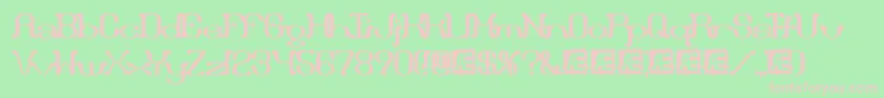 Draggleo-fontti – vaaleanpunaiset fontit vihreällä taustalla