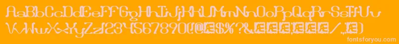 Draggleo-fontti – vaaleanpunaiset fontit oranssilla taustalla