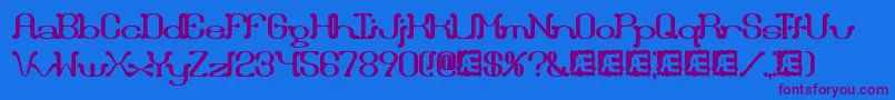 Draggleo Font – Purple Fonts on Blue Background