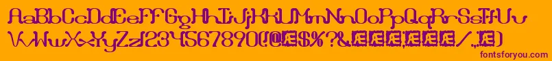 Draggleo Font – Purple Fonts on Orange Background