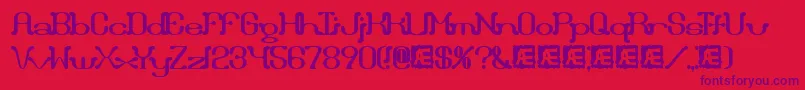 Draggleo Font – Purple Fonts on Red Background