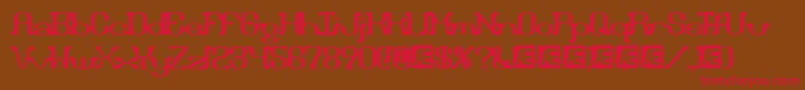 Draggleo Font – Red Fonts on Brown Background