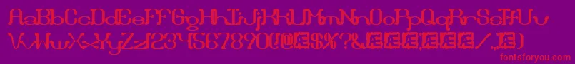 Draggleo-Schriftart – Rote Schriften auf violettem Hintergrund