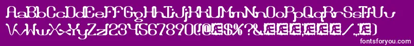 フォントDraggleo – 紫の背景に白い文字