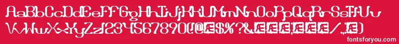 フォントDraggleo – 赤い背景に白い文字