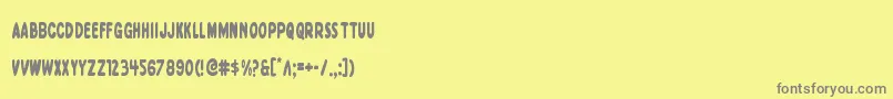 Excelsiorcomicscond Font – Gray Fonts on Yellow Background