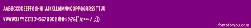 Excelsiorcomicscond Font – Pink Fonts on Purple Background