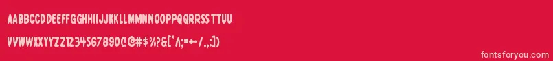 Excelsiorcomicscond Font – Pink Fonts on Red Background
