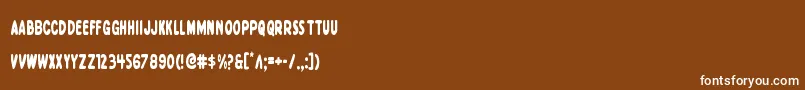 Excelsiorcomicscond Font – White Fonts on Brown Background
