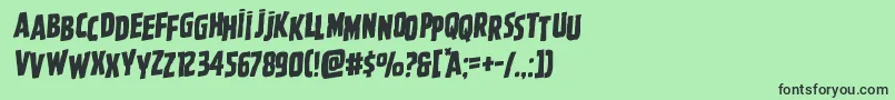 Ghoulishintentshiftrotal Font – Black Fonts on Green Background