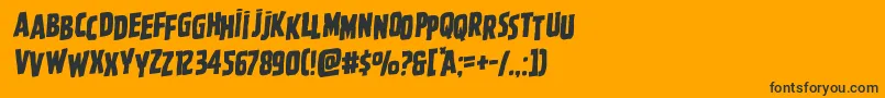 Ghoulishintentshiftrotal Font – Black Fonts on Orange Background