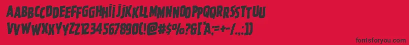 Ghoulishintentshiftrotal Font – Black Fonts on Red Background